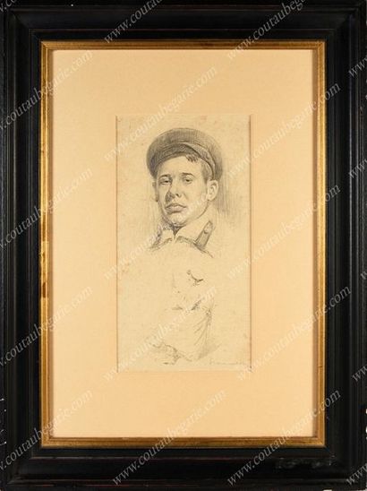 ÉCOLE RUSSE DE LA FIN DU XIXe SIÈCLE. 
Portrait d'un cadet de l'école militaire impériale.
Dessin...