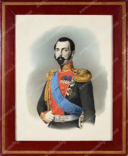 D'APRÈS 
Portrait de l'empereur Alexandre II de Russie (1818-1881).
Belle gravure...