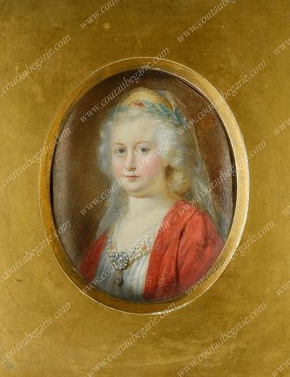 ATTRIBUÉ À 
Portrait de l'impératrice Catherine II de Russie (1729-1796), coiffée...