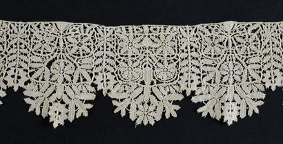 Rare needlepoint lace border, England, circa...