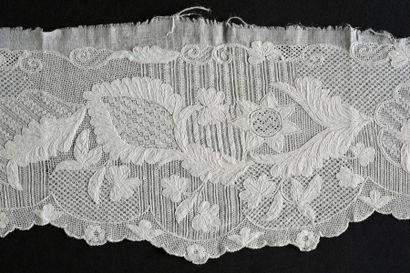 null Engaging embroidery from Dresden, mid-18th century.
In cotton muslin richly...