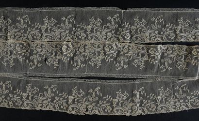 null Needle lace, Argentan and Alençon, 18th ? and 2nd half of the 19th century.
Panel...