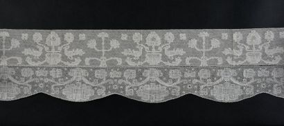 null Four spindle borders, Belgium, 19th and early 20th century.
Two in Point de...