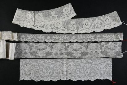 null Four spindle borders, Belgium, 19th and early 20th century.
Made of lace with...