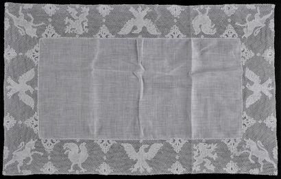 null War lace, Point de Paris, spindles, Belgium, ca. 1917-1918.
Centrepiece with...