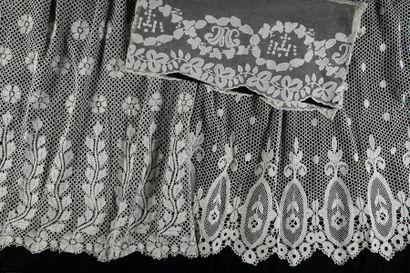 Three lace dawn stockings, early 20th century....