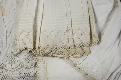 null Eleven white embroidered petticoats, end of the 19th and beginning of the 20th...
