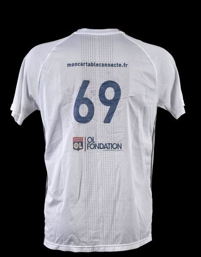 null Lucas Tousart. Olympique Lyonnais training jersey worn for the warm-up of the...