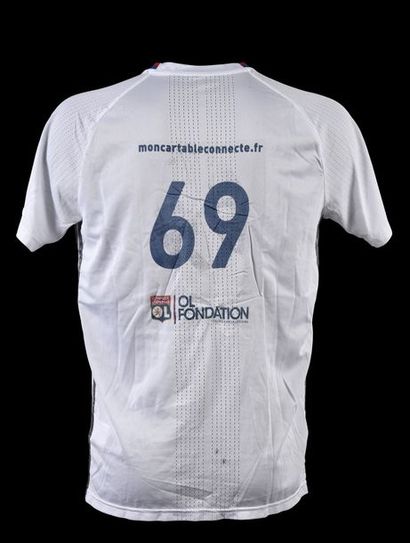 null Mouctar Diakhaby. Olympique Lyonnais training jersey worn for the warm-up of...