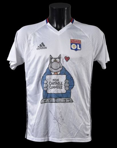 null Jeremy Morel. Olympique Lyonnais training jersey worn for the warm-up of the...