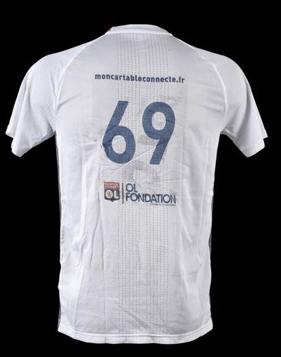 null Jordan Feri. Olympique Lyonnais training jersey worn for the warm-up of the...