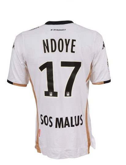 null Sheikh Ndoye. S.C.O Angers jersey n°17 worn during the French Ligue 1 Championship...