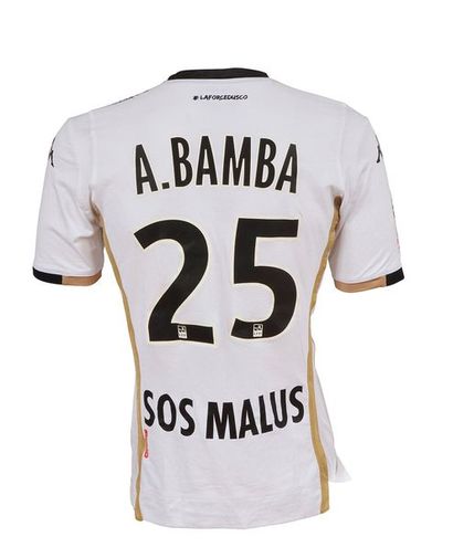 null Abdoulaye Bamba. S.C.O Angers jersey n°25 worn during the French Ligue 1 Championship...