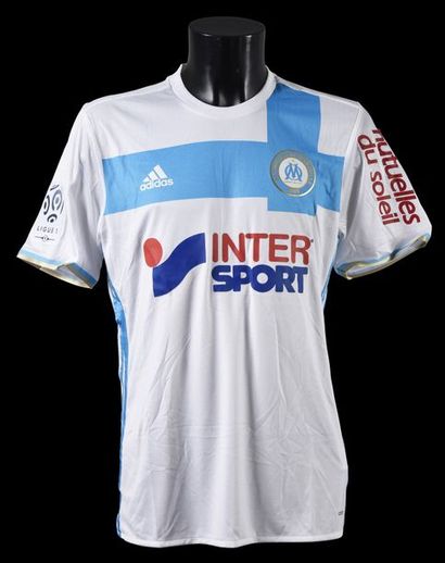 null Bafétimbi Gomis. Jersey n°18 of the Olympique de Marseille for the 2016-2017...