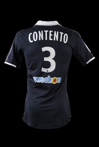 null Diego Contento. The Bordeaux Girondins' n°3 jersey worn during the French Ligue...