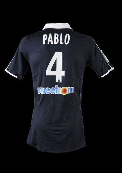 null Pablo. Jersey n°4 of the Girondins de Bordeaux for the French Ligue 1 Championship...