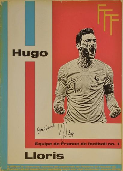 null Zoran Lucic. Poster with a vintage-inspired visual representing Hugo Lloris...