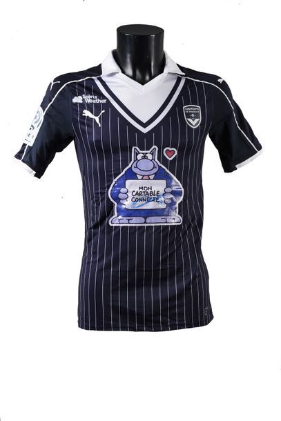 null Adam Ounas. Jersey n°17 of the Girondins de Bordeaux worn during the French...