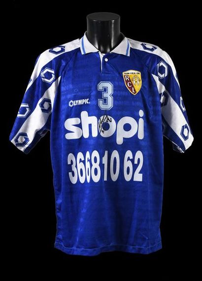 null Jimmy Adjovi-Boco. RC Lens jersey n°3 worn during the 1994-1995 season of the...