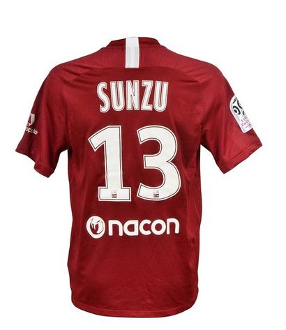 null Stoppila Sunzu. FC Metz jersey n°13 for the 2018-2019 season of the French Ligue...