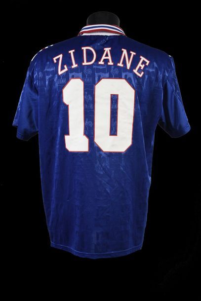 null Zinedine Zidane. French team jersey n°10 for the match of the Tournament of...