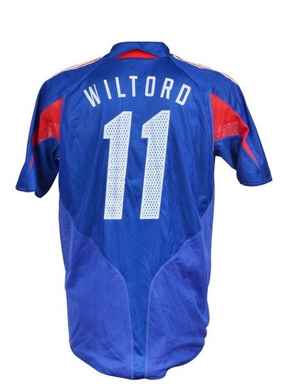 null Sylvain Wiltord. French team jersey n°11 for the friendly against Hungary on...