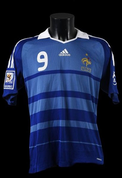 null Guillaume Hoarau. French team jersey n°9 for the qualifying match for the 2010...