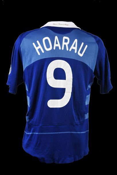 null Guillaume Hoarau. French team jersey n°9 for the qualifying match for the 2010...