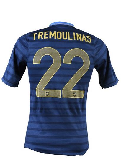 null Benoît Trémoulinas. French team jersey n°22 for the friendly against Uruguay...