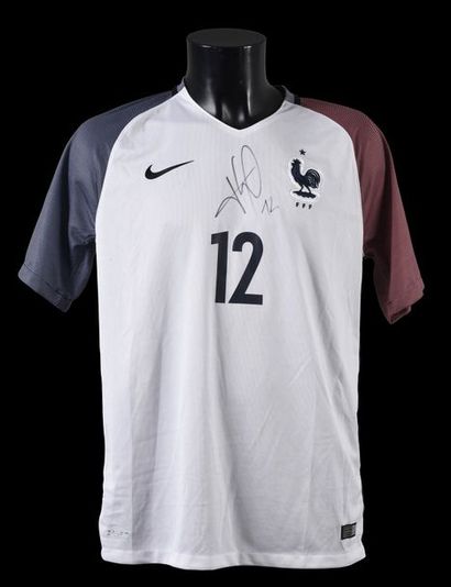 null Kylian Mbappé. France 2016 team jersey n°12 with the player's original signature...