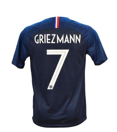null Antoine Griezmann. French team jersey n°7 for the 2018 World Cup with the player's...
