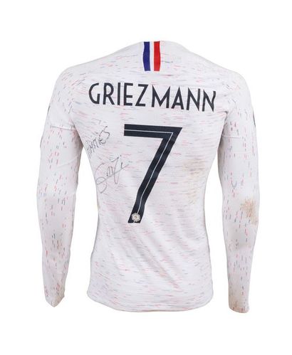 null Antoine Griezmann. French team jersey n°7 worn against Albania on 17 November...