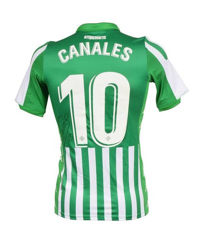 null Sergio Canales. Betis Sevilla jersey n°10 for the 2019-2020 season of the Spanish...