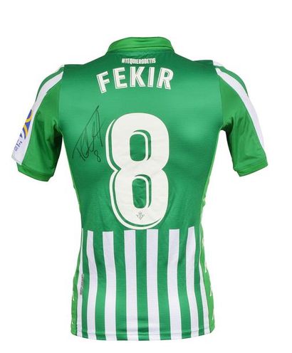null Nabil Fekir. Number 8 jersey of the Betis Seville for the 2019-2020 season of...