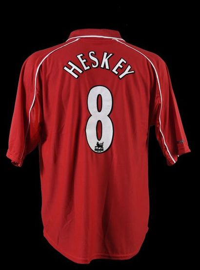 null Emil Heskey. Replica jersey No. 8 of FC Liverpool with the player's signature...