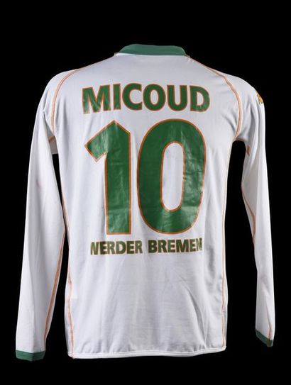 null Johan Micoud. Maillot n°10 du Werder de Breme porté pour la Ligue des Champions...