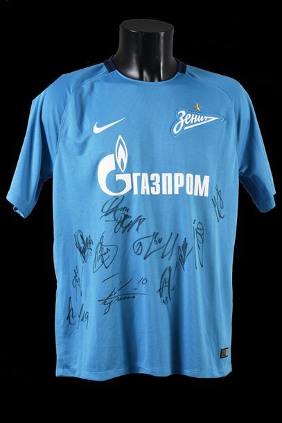 null Zenith St Petersburg training jersey for the 2017-2018 season with the signatures...