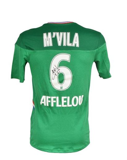 null Yan M'Vila. AS Saint-Etienne jersey n°6 for the 2019-2020 season of the French...