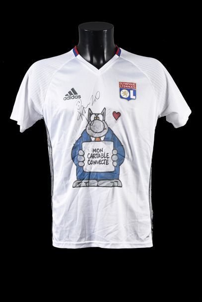 null Rafael. Olympique Lyonnais training jersey worn for the warm-up of the match...
