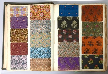 null Album d'échantillons de soieries pour la mode, vers 1850, façonnés soie à petits...