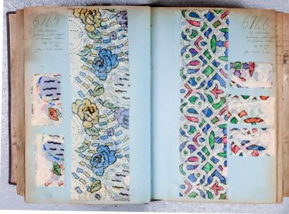 null Album d'échantillons pour la mode (Pons 6570 à 6991), fleurs modernes, décor...