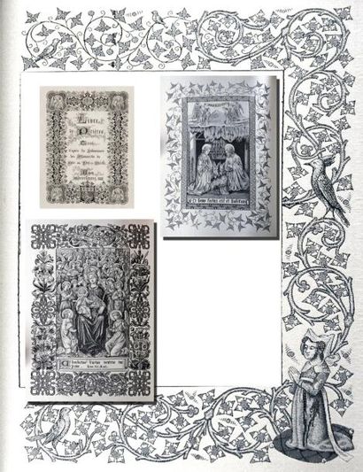 null Exceptionnel livre d'heures tissé, manufacture J.A Henry, Lyon, 1887, édité...