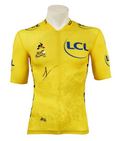 null Yellow jersey of the 18th stage, commemorating the 100th anniversary of its...