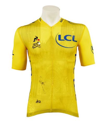 null Yellow jersey of the 4th stage, commemorating the 100th anniversary of its creation...