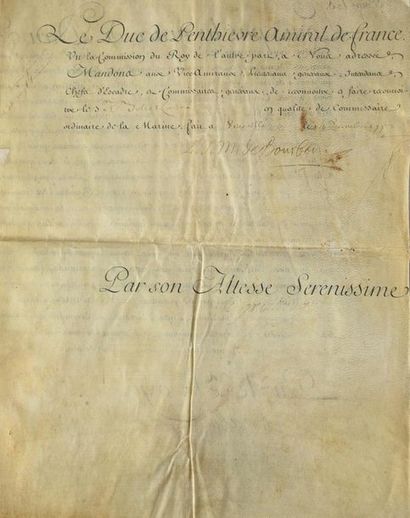 LOUIS XVI, roi de France (1754-1793) Pièce imprimée et manuscrite sur parchemin....