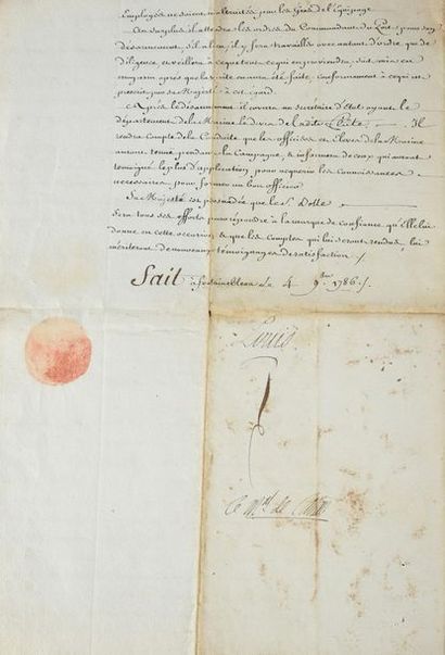 LOUIS XVI, roi de France (1754-1793) Pièce manuscrite sur papier. Mémoire du roi...