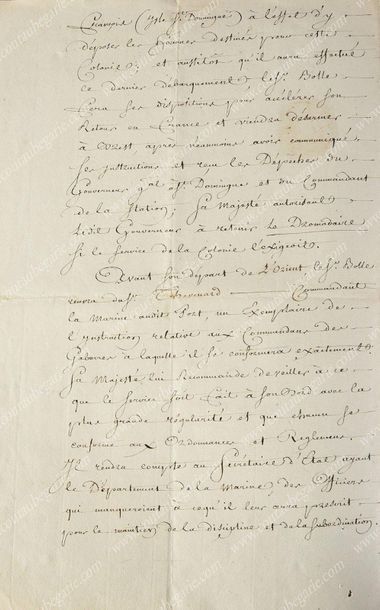 LOUIS XVI, roi de France (1754-1793) Manuscript on paper. Memorandum from the king...