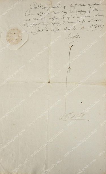LOUIS XVI, roi de France (1754-1793) Manuscript on paper. Memorandum from the king...