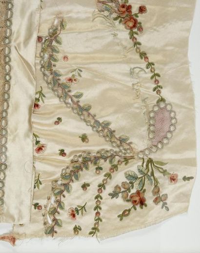 null MARIE-ANTOINETTE, reine de France (1755-1793).
Fragments d'une robe de cour...