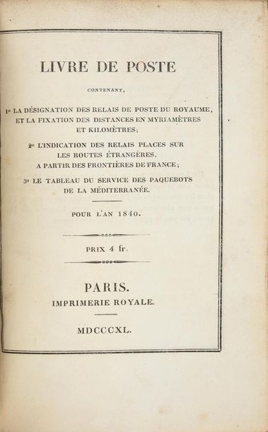 null LIBRARY OF PRINCE FERDINANDPHILIPPE, DUKE OF ORLEANS (1810-1842).
Post book...